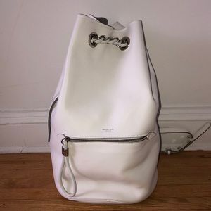 Michael Kors Collection White Leather Backpack